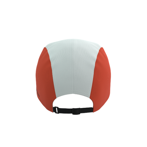 Mũ Chạy Bộ Compressport 5 Panel Light Cap - Star White/ Tigerlily