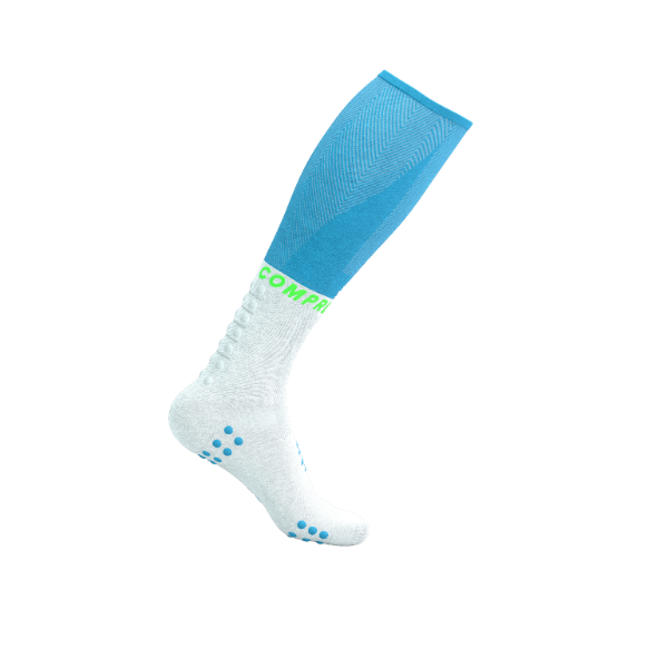 Tất chạy bộ Compressport Full Socks Oxygen - Xanh (Norse Blue/Neon Green)