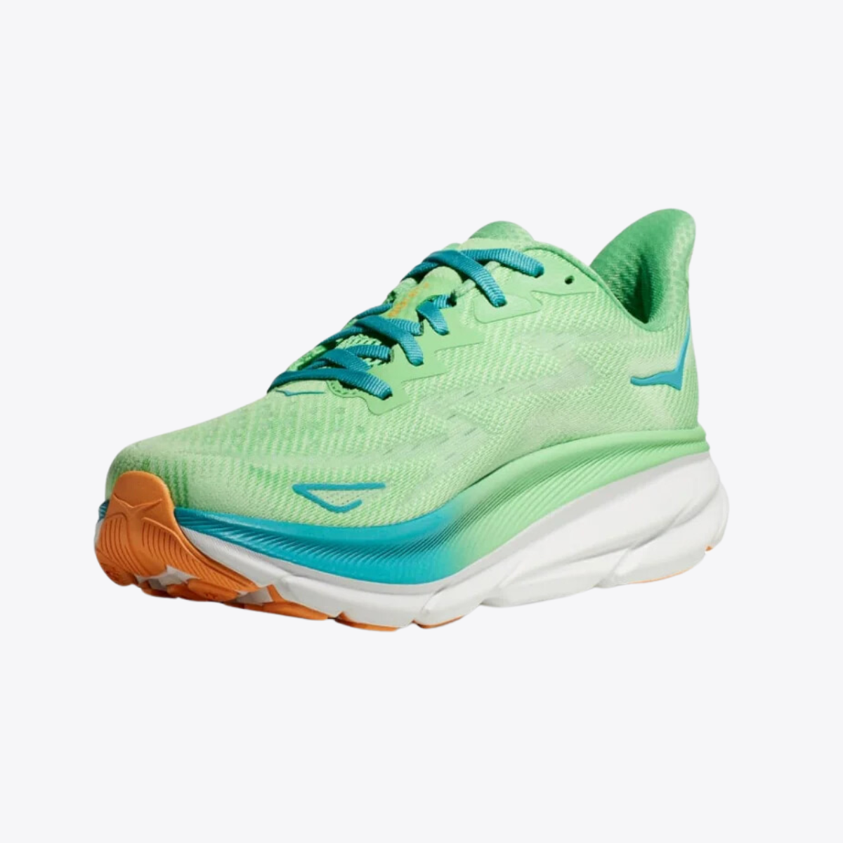 Giày chạy bộ Nam HOKA Clifton 9 - Xanh lá (Zest/Lime Glow)
