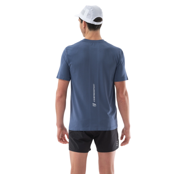 Áo chạy bộ Nam Compressport Performance SS Tshirt - Xanh (Indigo)