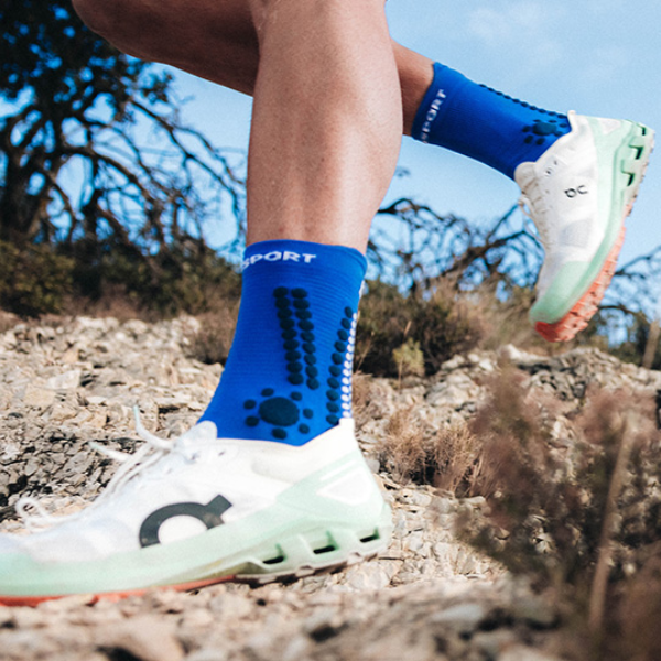 Tất chạy Trail Compressport Unisex's Pro Racing Socks v4.0 Trail - Xanh (Dazz Blue/Blues)