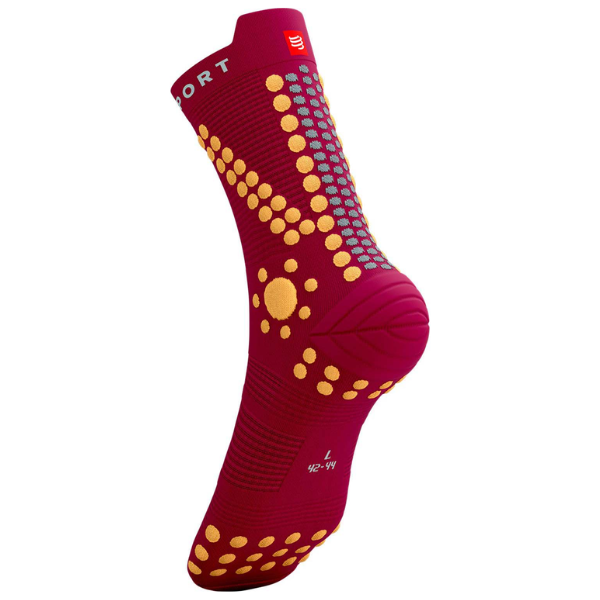 Compressport Unisex's Pro Racing Socks v4.0 Trail - Persian Red/Blazing Orange