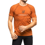 Compressport Men's Training SS Tshirt - Rust/Black