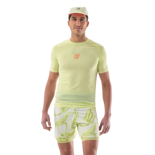 Áo chạy Trail Nam Compressport Trail Racing SS Tshirt - Xanh (Shadow Lime)