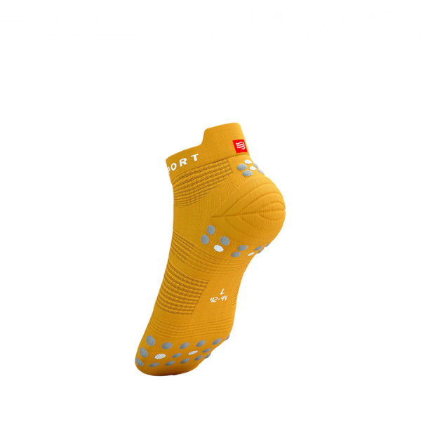 Compressport Unisex's Pro Racing Socks v4.0 Run Low - Citrus/Alloy