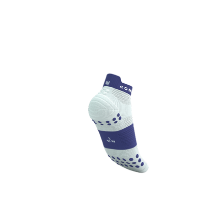 Tất Chạy Bộ Compressport Pro Racing Socks v4.0 Run Low - Star White/Orient Blue