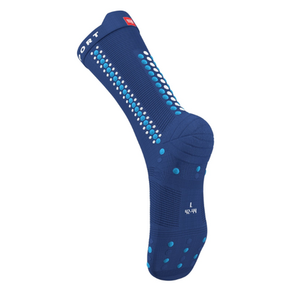 Tất đạp xe Compressport Pro Racing Socks v4.0 Bike - Xanh (Sodalite/Fluo Blue)