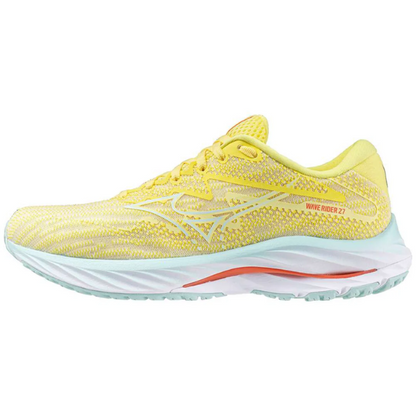 Giày chạy bộ Nữ Mizuno Wave Rider 27 - Vàng (Anise Flower/Cool Mint/Hot Coral)