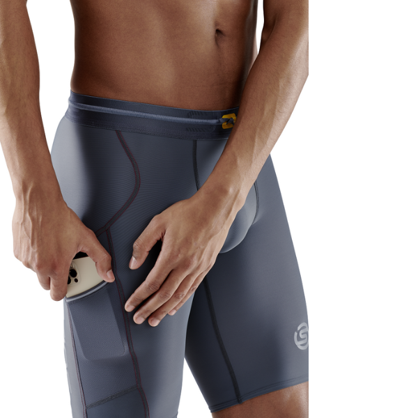 Quần Ngắn Bó Cơ Nam SKINS Compression 3-Series - Xám (Charcoal)