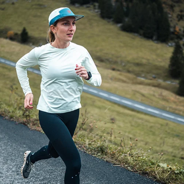 Áo chạy bộ Nữ Compressport Performance Long Sleeve Tshirt W - Xanh Aqua