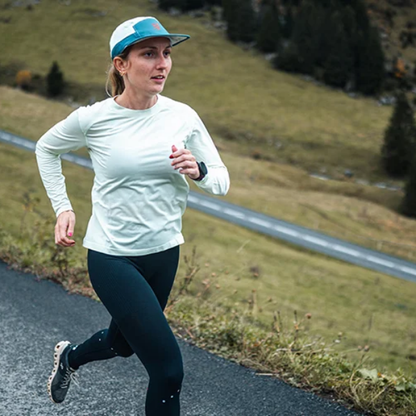 Áo chạy bộ Nữ Compressport Performance Long Sleeve Tshirt W - Xanh Aqua