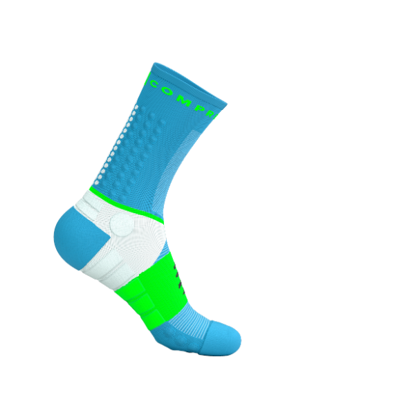 Tất Chạy Trail Compressport Ultra Trail Socks V2.0 - Nors Blue/Neon Green