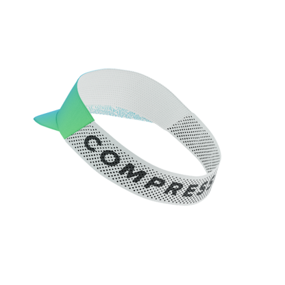 Mũ Chạy Bộ Compressport Pro Racing Visor - Star White/Blue Green