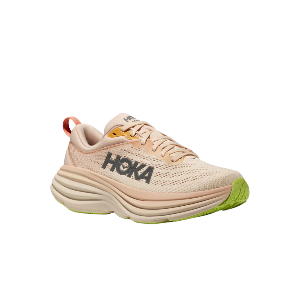 Giày chạy bộ Nữ HOKA Bondi 8 - Hồng (Cream/Vanilla)