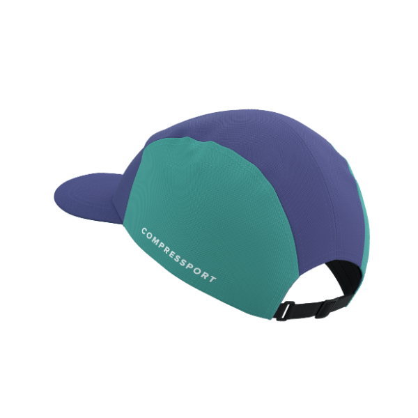 Mũ Chạy Bộ Compressport 5 Panel Light Cap - Orient Blue/Pool Blue