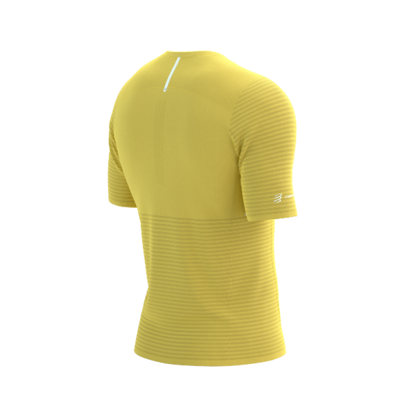 Áo chạy bộ Nam Compressport Pro Racing SS Tshirt - Vàng Lemon