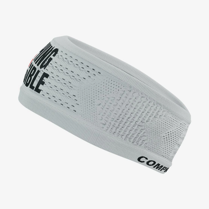 Băng đô thể thao Compressport Headband On/Off 360 Print IRONMAN - Trắng (White)