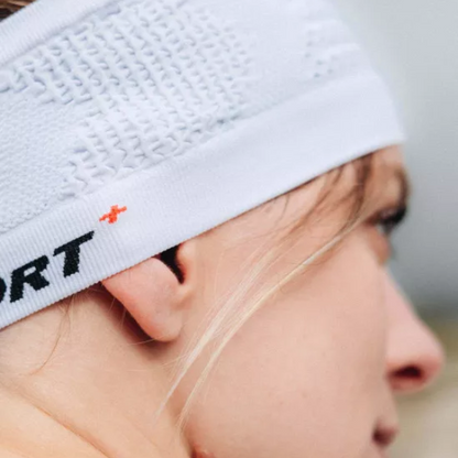 Băng đô thể thao Compressport Unisex's Headband On/Off - Trắng (White)