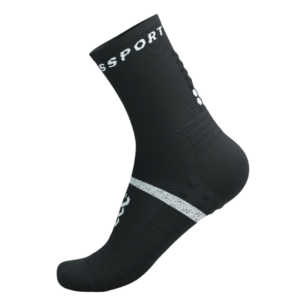 Tất chạy bộ Compressport Pro Marathon Socks v2.0 - Đen/Trắng (Black/White)