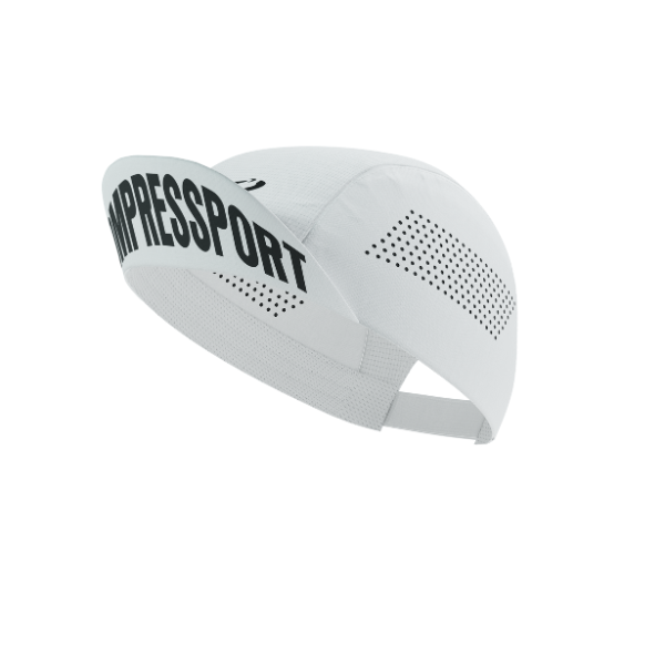 Mũ chạy bộ Compressport Pro Racing Cap - Trắng (White)