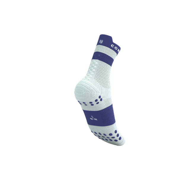 Tất Chạy Bộ Compressport Pro Racing Socks v4.0 Run High - Xanh/Trắng (Star White/Oriental Blue)
