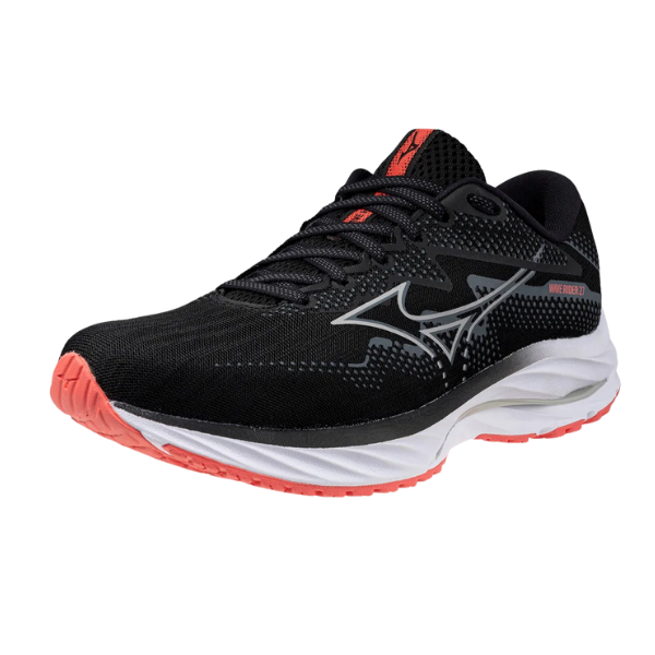 Giày chạy bộ Nữ Mizuno Wave Rider 27 - Đen (Black/Nickel/Dubarry)