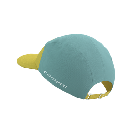 Mũ Chạy Bộ Compressport 5 Panel Light Cap - Vàng Lemon/Ether