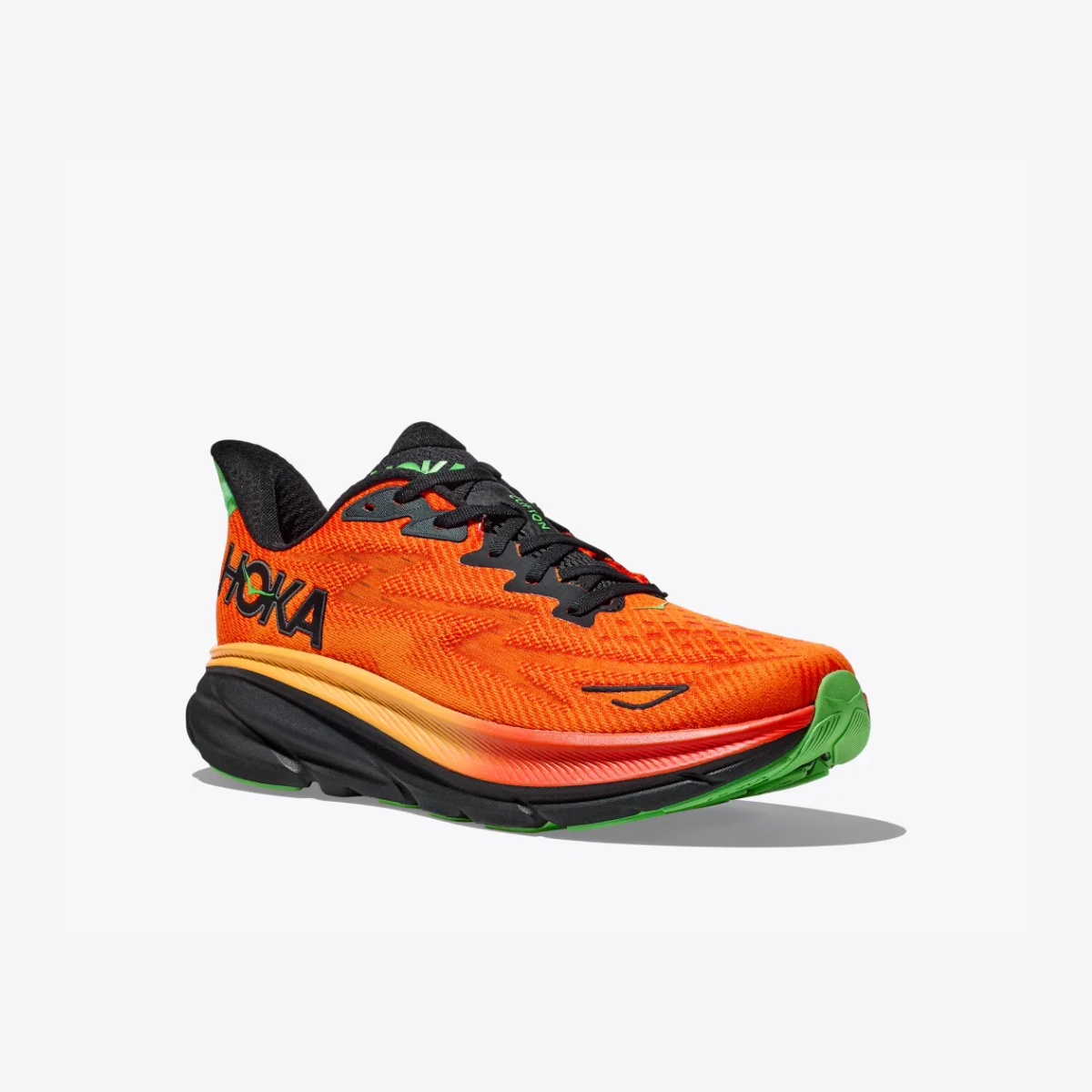 Giày chạy bộ Nam HOKA Clifton 9 - Cam (Flame/Vibrant Orange)