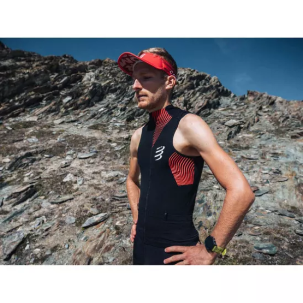 Áo chạy Trail Nam Compressport Trail Postural Tank Top - Đen (Black)