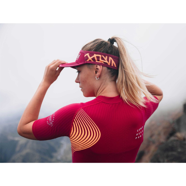 Áo chạy Trail Nữ Compressport Trail Postural SS Top - Đỏ (Persian Red/Blazing Orange)