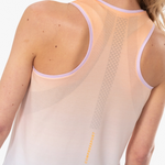 Áo chạy bộ Nữ Compressport Performance Singlet - Trắng/Cam (Buff Orange)