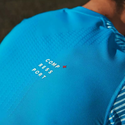 Áo chạy bộ Nam Compressport Performance SS Tshirt - Xanh (Hawaii)