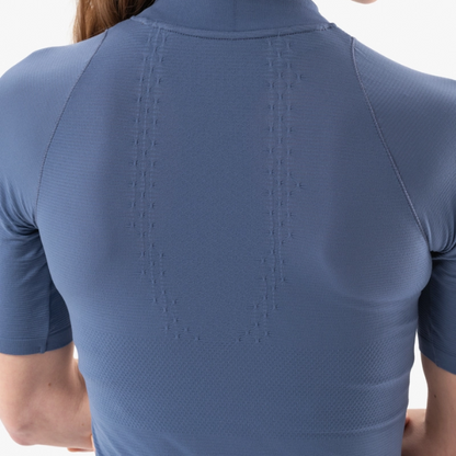 Áo chạy Trail Nữ Compressport Trail Postural SS Top - Xanh (Indigo Blue)