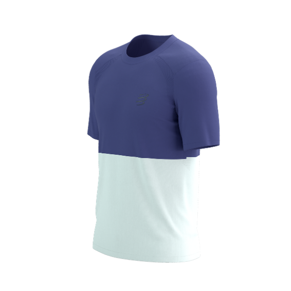 Áo chạy Bộ Nam Compressport Performance SS Tshirt - Xanh Orient Blue