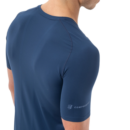 Áo chạy Trail Nam Compressport Trail Racing SS Tshirt - Xanh (Blues)