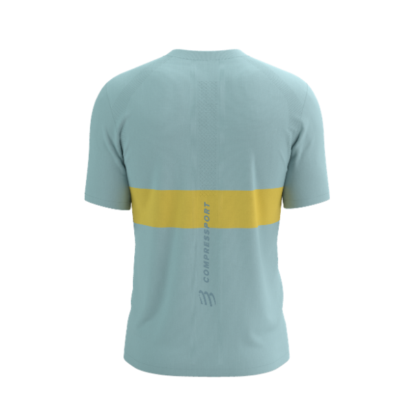 Áo chạy Bộ Nam Compressport Performance SS Tshirt - Ether/Lemon