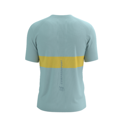 Áo chạy Bộ Nam Compressport Performance SS Tshirt - Ether/Lemon