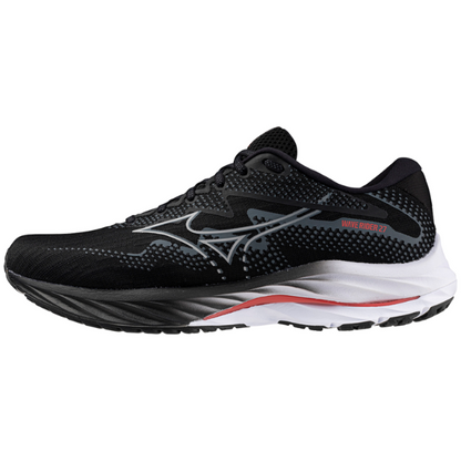 Giày chạy bộ Nam Mizuno Wave Rider 27 - Đen (Black/Nickel/Cayenne)