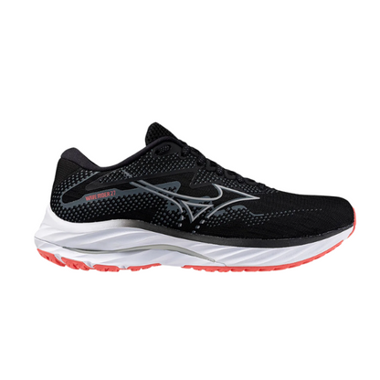 Giày chạy bộ Nữ Mizuno Wave Rider 27 - Đen (Black/Nickel/Dubarry)