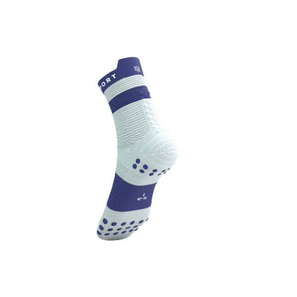 Tất Chạy Bộ Compressport Pro Racing Socks v4.0 Run High - Xanh/Trắng (Star White/Oriental Blue)