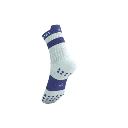 Tất Chạy Bộ Compressport Pro Racing Socks v4.0 Run High - Xanh/Trắng (Star White/Oriental Blue)