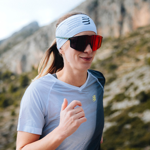 Băng đô thể thao Compressport Unisex's Headband On/Off - Trắng (White)