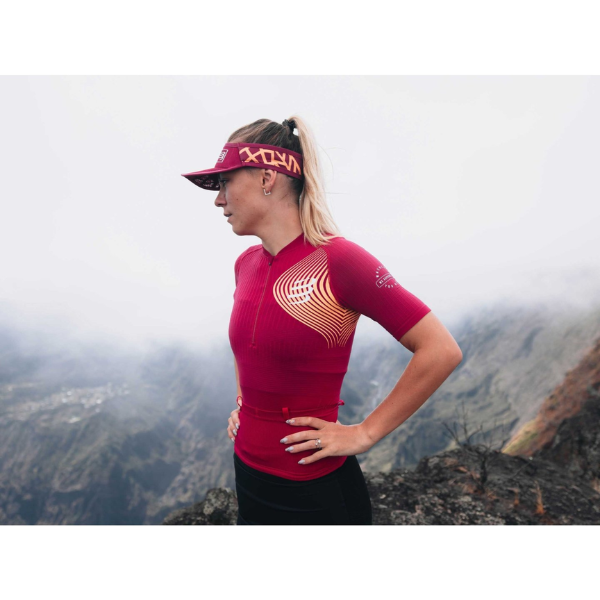 Áo chạy Trail Nữ Compressport Trail Postural SS Top - Đỏ (Persian Red/Blazing Orange)