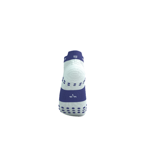 Tất Chạy Bộ Compressport Pro Racing Socks v4.0 Run Low - Star White/Orient Blue