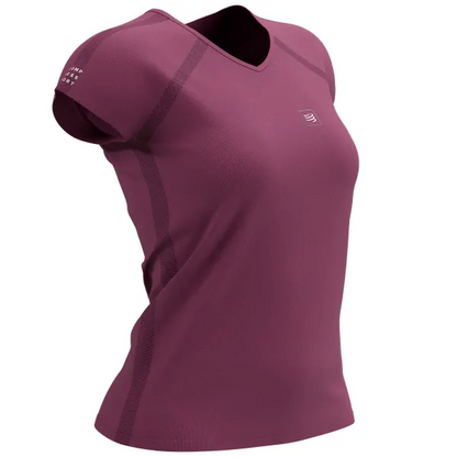 Áo chạy bộ Nữ Compressport Training SS Tshirt - Hồng (Deco Rose)