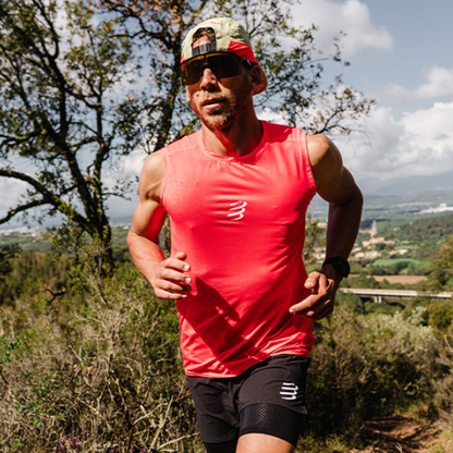 Áo chạy Trail Nam Compressport Trail Racing Tank - Đen (Black)