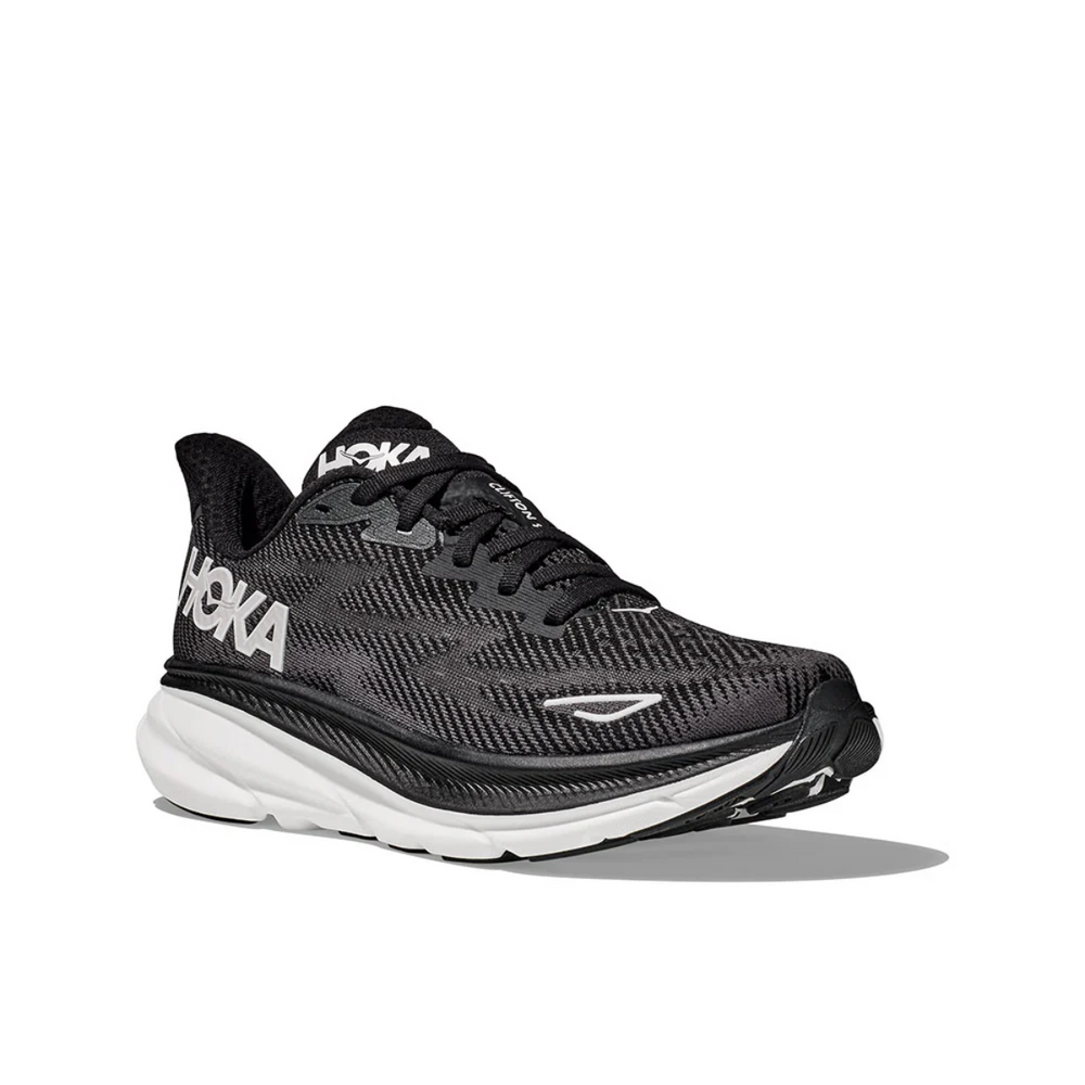 Giày chạy bộ Nam HOKA Clifton 9 Wide - Đen/Trắng (Black/White)