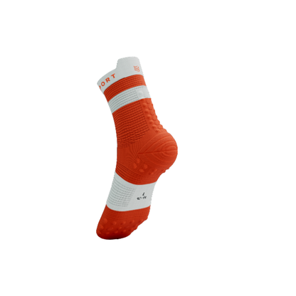 Tất Chạy Bộ Compressport Pro Racing Socks v4.0 Run High - Tigerlily/White
