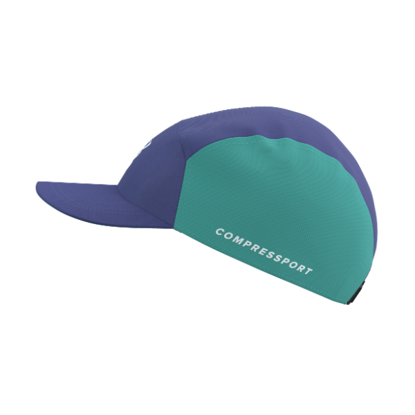 Mũ Chạy Bộ Compressport 5 Panel Light Cap - Orient Blue/Pool Blue