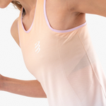 Áo chạy bộ Nữ Compressport Performance Singlet - Trắng/Cam (Buff Orange)